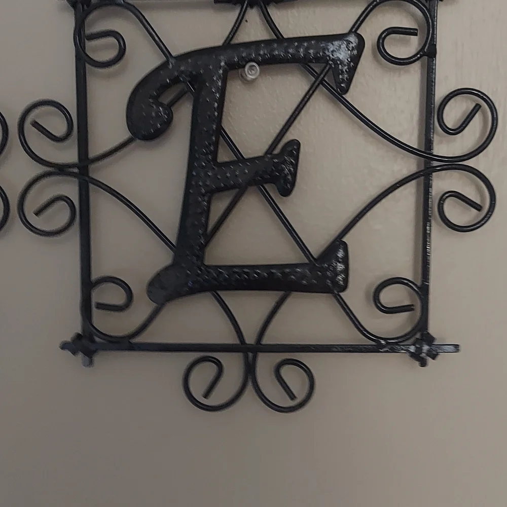 Metal Decorative Rustic Hanging Sign Black Letters H O M E